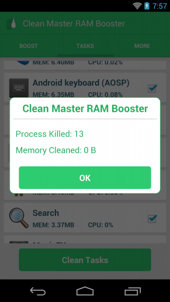 Clean Master Ram Booster